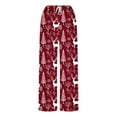 thumbnail image 6 of Enjoytime Comfy Pants Women Christmas Printed Elastic Waist Straight Leg Pants Fashion Flannel Loose Casual Trousers with Pockets Multicolor L, 6 of 7