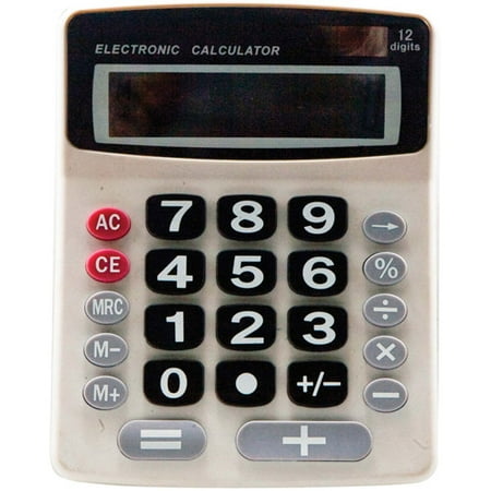 Sentry Jumbo-Key Desktop Calculator, White
