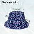 thumbnail image 2 of Kll Skull flower funny Bucket Hat for Women Men Packable Travel Beach Sun Hat Outdoor Rave Accessories Reflective Fisherman Cap, 2 of 6