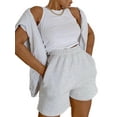 thumbnail image 4 of Womens Athletic Workout Sports Shorts Elastic Waist Pull-On SweatShorts Running Lounge Bottoms Shorts Tracksuit, 4 of 5