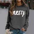 thumbnail image 4 of Merry Christmas Sweatshirts for Women 2025 Long Sleeve Crewneck Casual Cute Xmas Graphic Sweatshirt Pullover Tops, 4 of 6