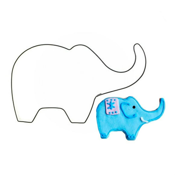 Elephant Shapes Biscuit Cutter Stainless Steel Sandwich Elephant biscuit mold Biscuit Cutter for Kids Adults