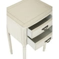 thumbnail image 4 of SAFAVIEH Marilyn Nautical End Table w/ 2 Storage Drawers, White, 4 of 5