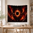thumbnail image 5 of Eclipse Halo in Cosmic Nebula with Fiery Flames, Mystical Celestial for Space Lovers, Astrological Chart Art, Housewarming Gift Tapestry Wall Hanging for Bedroom and Living Room, 5 of 7