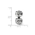 thumbnail image 5 of Floral Connector Charm .925 Sterling Silver Antique Finish Reflection Beads - QRS143, 5 of 6