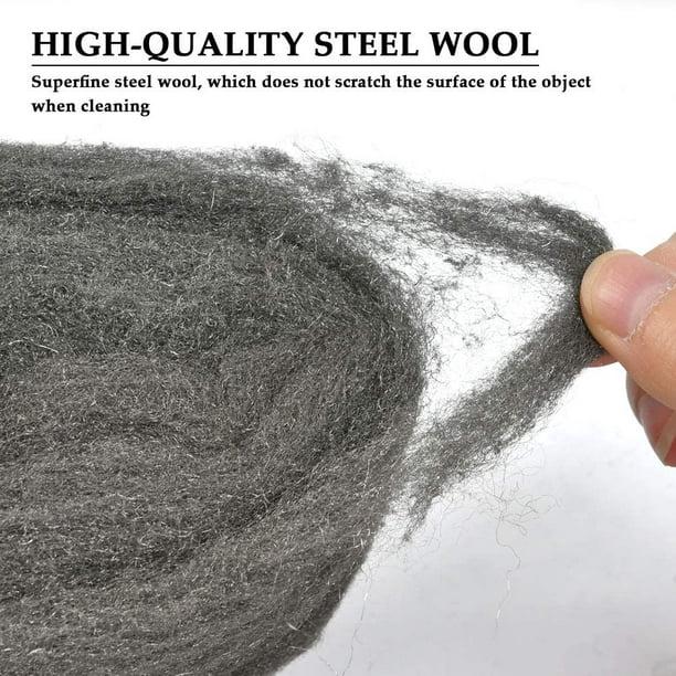 SOL Lot De 48 Tampons En Laine D'acier - Grattoirs Métalliques Fins De