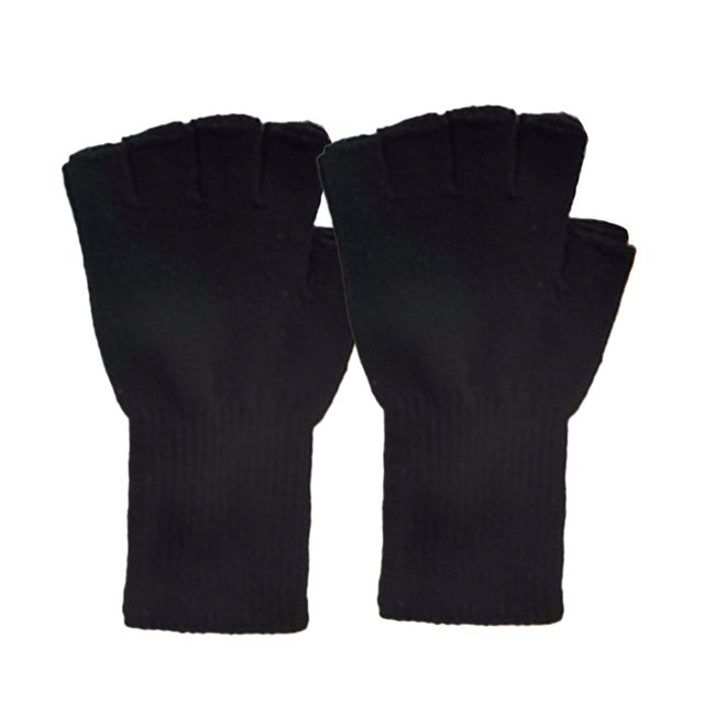 Guantes sin dedos Qarigey Cubiertas térmicas elásticas para manos Color Negro