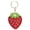 strawberry, variant on Leather Skin Sleeve for Tracking Device Dustproof Protective Case with Keychain Cartoon Pattern Locator Shell