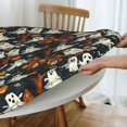 thumbnail image 3 of Halloween Round Tablecloth Scary Ghost Spooky Pumpkin Table Cover with Elastic Edge Washable Fitted Table Cloth for Kitchen Patry Outdoor Decor Fits 36"-44", Small, 3 of 6