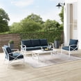 thumbnail image 2 of Crosley Kaplan 4 Piece Outdoor Sofa Set in Navy, 2 of 18