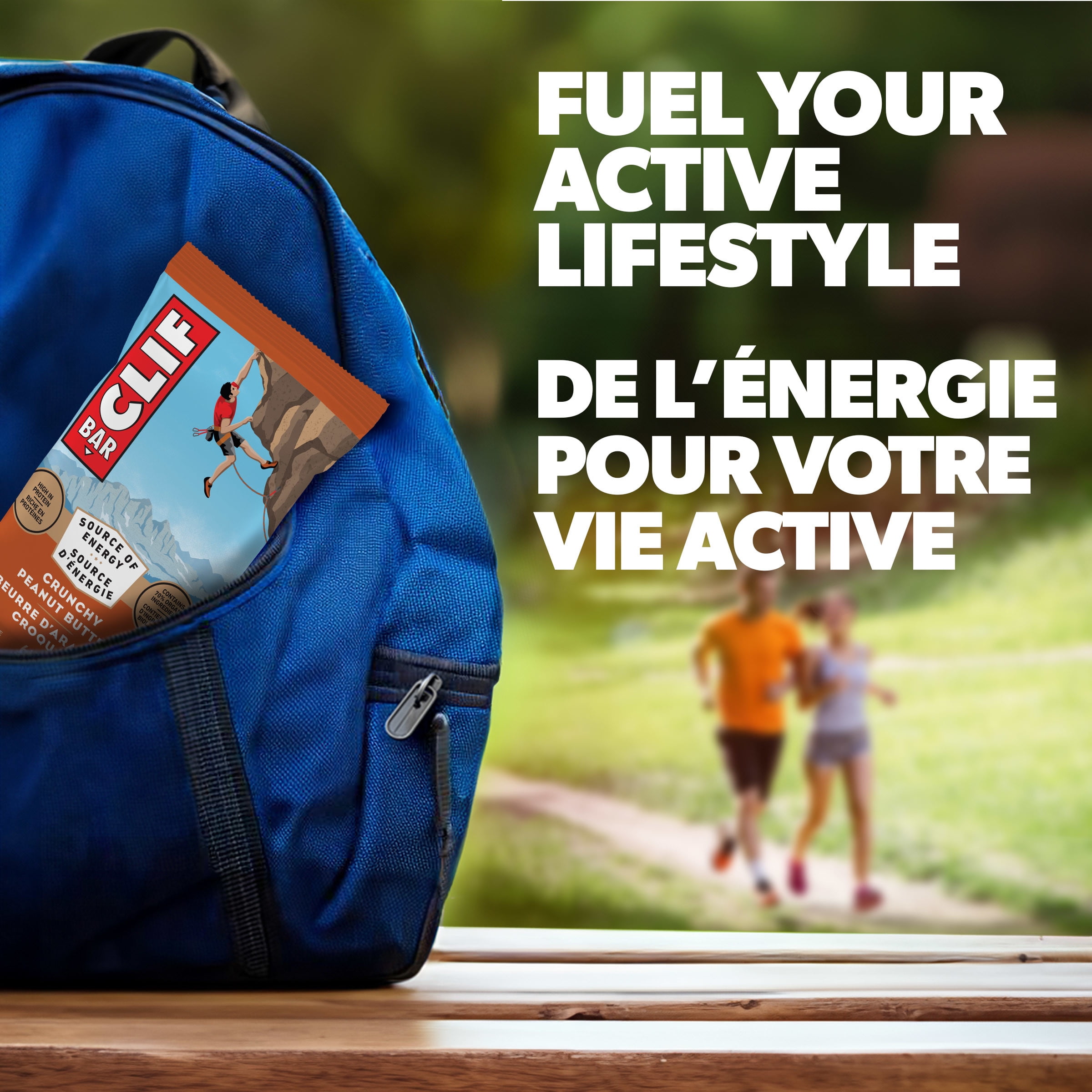Barres énergétiques CLIF BAR Beurre d’arachide croquant, teneur élevée en protéines, contiennent 70 % d’ingrédients biologiques, (Emballage de 5) 340 g