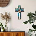 thumbnail image 3 of Vintage Wooden Christ Wall Cross, Sacred Cross Wall Decor, Realistic Hanging for Home Crucifix Catholic Inspirati, 3 of 9
