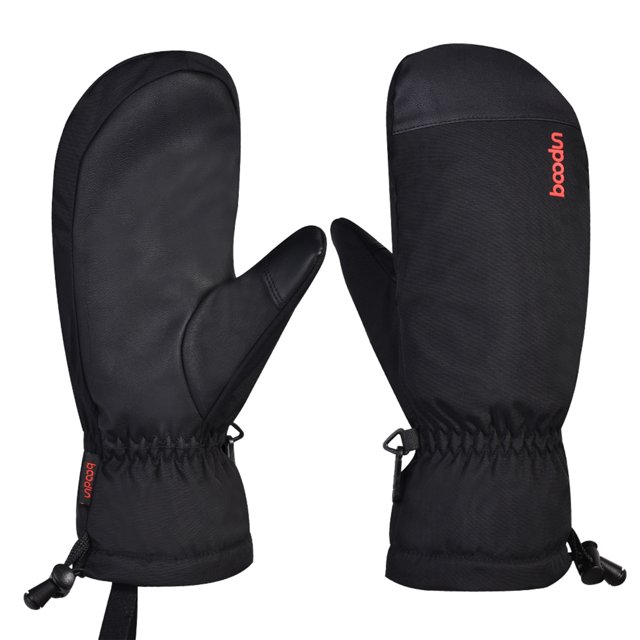 Mitones de esquí Guantes cálidos de invierno a prueba de viento resistentes al agua guantes de nieve BOODUN Mitones de esquí