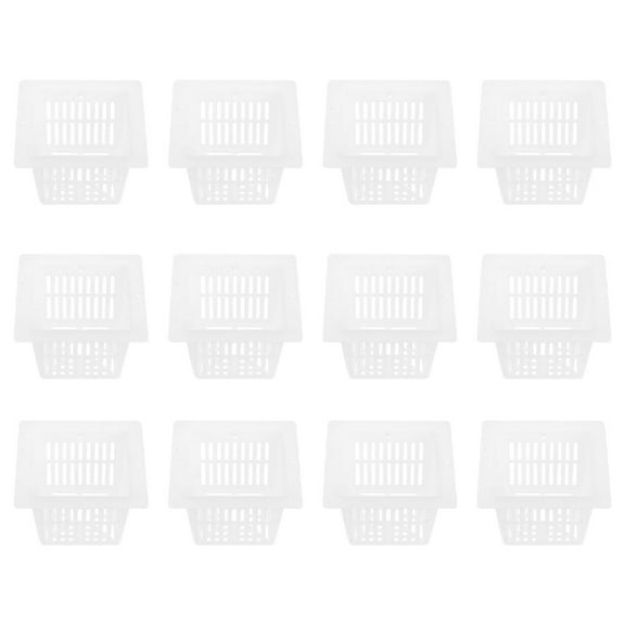 12 Pcs Special Orchid Pot Planting Basket 5.70X5.70X3.70CM White