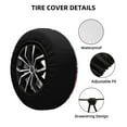 thumbnail image 2 of Yiaed Cute Nautical Print Tire Wheel Cover, Waterproof Spare Tire Cover Fit for Jeep, Truck,Trailer, RV, SUV, Camper and Most Vehicle-17 inch, 2 of 6