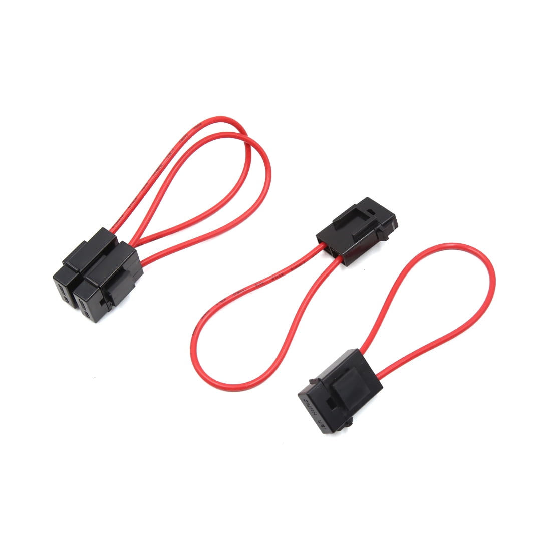 4Pcs Universal Plastic Red Black Wiring Fuse Holder Box Block for Motorcycle Car