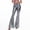 Grey, variant on Flare Pants Metallic High Waisted Bell Bottom Trousers Party Clubwear for Women Silver S