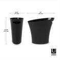 thumbnail image 3 of Umbra 2 gal Skinny Sleek & Stylish Bathroom Trash Can, Black, 3 of 14