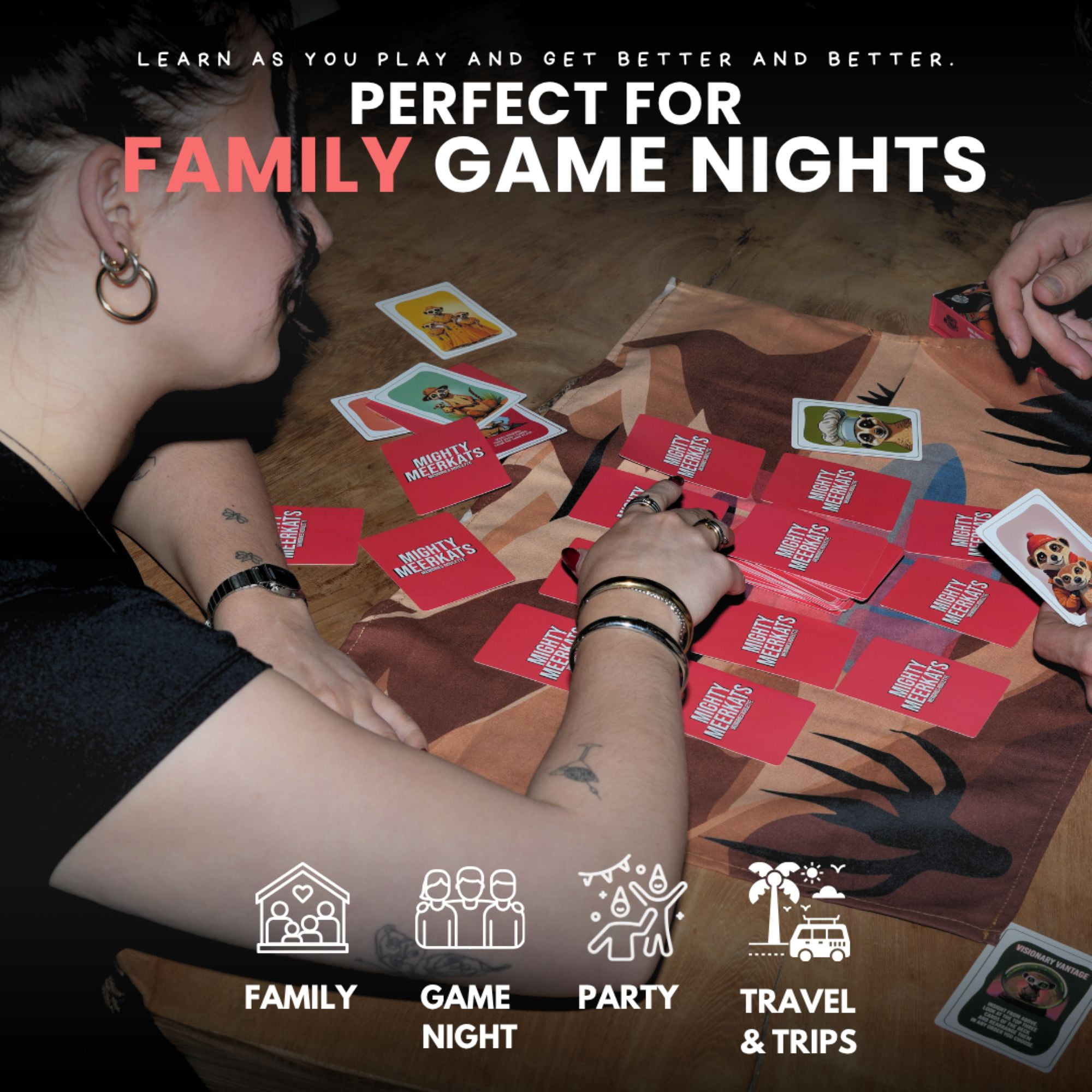 Mighty Meerkats Memory Roulette Family Card Game for Ages 7+, from Asmodee