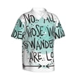thumbnail image 2 of Bixox Men's Hawaiian Shirts Men's Not All Who Wander Are Lost1 Print Short-Sleeve Shirt-Medium, 2 of 8