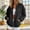 A22 Black, variant on Trikvn Women's Snap Button Varsity Jacket Long Sleeve Drop Shoulder Baseball Coats Sweatshirts with Pockets Casual Fall Fashion Trendy Outerwear Streetwear