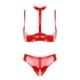 thumbnail image 3 of Conjunto de lencería Sexy de charol para mujer, 2 uds., copas abiertas, sujetador con estante, Top con entrepierna abierta, bragas de corte alto, ropa interior, 3 of 5