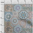 thumbnail image 2 of oneOone Silk Tabby Grayish Blue Fabric Morrocon Tiles Fabric For Sewing Printed Craft Fabric By The Yard 42 Inch Wide, 2 of 4