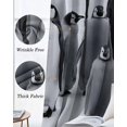 thumbnail image 6 of Funny Penguins Black Out Curtains 54 Inch Long, Short Curtains for Small Window, Snow Winter Grey Penguin Animals Room Darkening Farmhouse Window Curtains for Kitchen Bedroom 42"x54" 2 Panels, 6 of 8