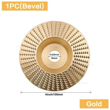 

1/3Pcs New Rotary Carbon Steel Abrasive Tool Shaping Carving Sanding Angle Grinder Disc Wood Polishing Wheel Wood Grinding Wheel 1PCS BEVEL