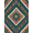 Teal Terracotta Cream, Pattern 13, variant on ODIKA 8'x10' Washable Area Rug Vintage Farmhouse Border Round Runway Themed Trailer Hooks Cowboy Refined for King Size Bedroom Under Bed, Master Suite, Non-Shedding, Easy Care