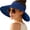 Navy, variant on Sun Visor Hats for Women Wide Brim Straw Beach Hat Ponytail Open Top Packable Sun Hat Women Foldable Summer Travel Beach Hats for Women