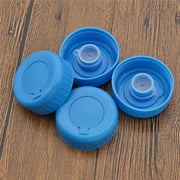 Zerone Screw on Cap Replacement, Water Bottle Caps,5Pcs Blue Gallon Drinking Water Bottle Screw on Cap Replacement Anti Splash Lids