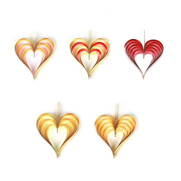 YSNOOWE 4Ud Colgante Corazón 3D De Para De San Valentín Fiesta