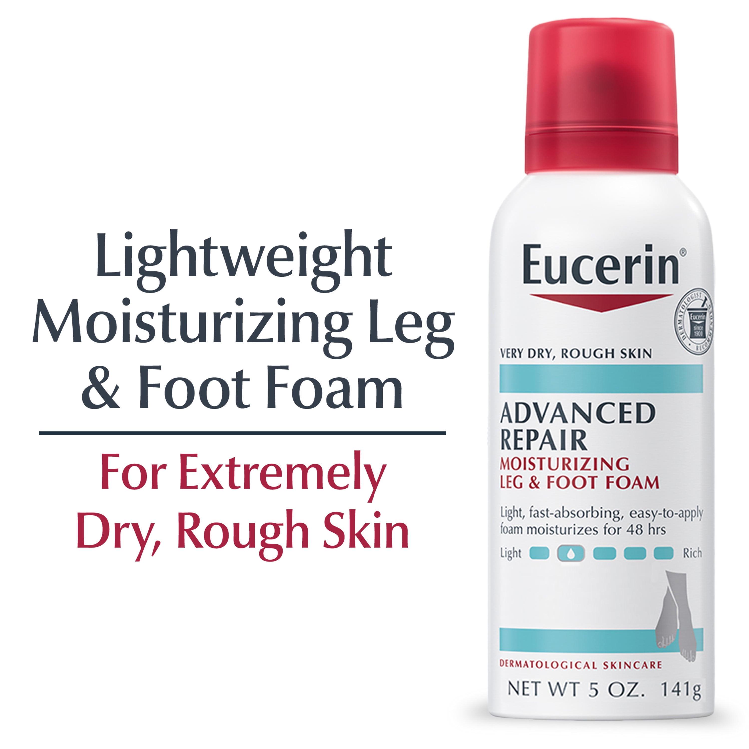 Eucerin Advanced Repair Moisturizing Leg and Foot Foam, 5 Oz