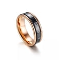 thumbnail image 6 of 6mm Spinner Roman Numerals Rose Gold Band Rings Women Stainless Steel Ring Sz6-9, 6 of 6