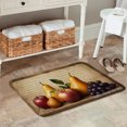 thumbnail image 2 of FJPT Non Slip Flannel Polyester Floor Mat With Fruit And Script Design For Bathroom Kitchen Bedroom Decor 31.5x19.7 inch, 2 of 5