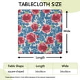 thumbnail image 2 of Square Tablecloth with Elastic Edges 34 * 34 Inch Waterproof Pioneer Colorful Floral Table Cover Washable Indoor and Outdoor for Party Kitchen Dinner Banquet Patio Picnic, 2 of 6