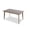 Brown + Solid Wood, variant on Mid-Century Modern Solid Wood Dining Table for 4-6 People, 47 Inch Rectangular Kitchen Table with Beveled Edges, Brown Finish, Space Saving Dining Table for Small Dining Room