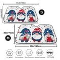 thumbnail image 3 of Haiem Three Gnome Independence Day Car Windshield Sun Shade - Blocks UV Rays Sun Visor Protector, Sunshade to Keep Your Vehicle Cool, Universal Fit SUV Van Sedan-Medium, 3 of 7