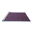 thumbnail image 2 of Ahgly Company Machine Washable Indoor Square Abstract Blue Contemporary Area Rugs, 7' Square, 2 of 4