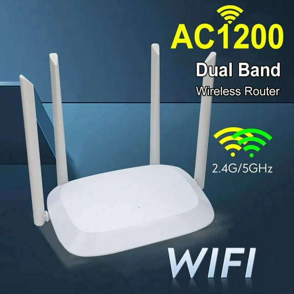 AC1200 Wi-Fi Router Gigabit Ethernet Router Dual Band 2.4GHz 5GHz Wireless Network WiFi Repeater 4x5dBi Antennas US-Plug