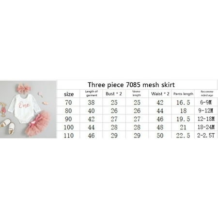 

3PCS Baby Girls 1st Birthday Outfit Party Romper Skirt Cake Smash Tutu Dress