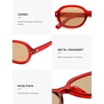 thumbnail image 5 of Gafas de Sol SOJOS Retro Ovaladas Redondas Polarizadas SJ2603 Rojo/Marrón Claro, 5 of 5