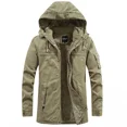 thumbnail image 2 of Chaqueta de algodón lavado grueso polar informal nueva de invierno 2024 para hombre, cálida, estilo universitario, parkas, abrigo militar, chaquetas con capucha a prueba de viento para hombre, 2 of 5