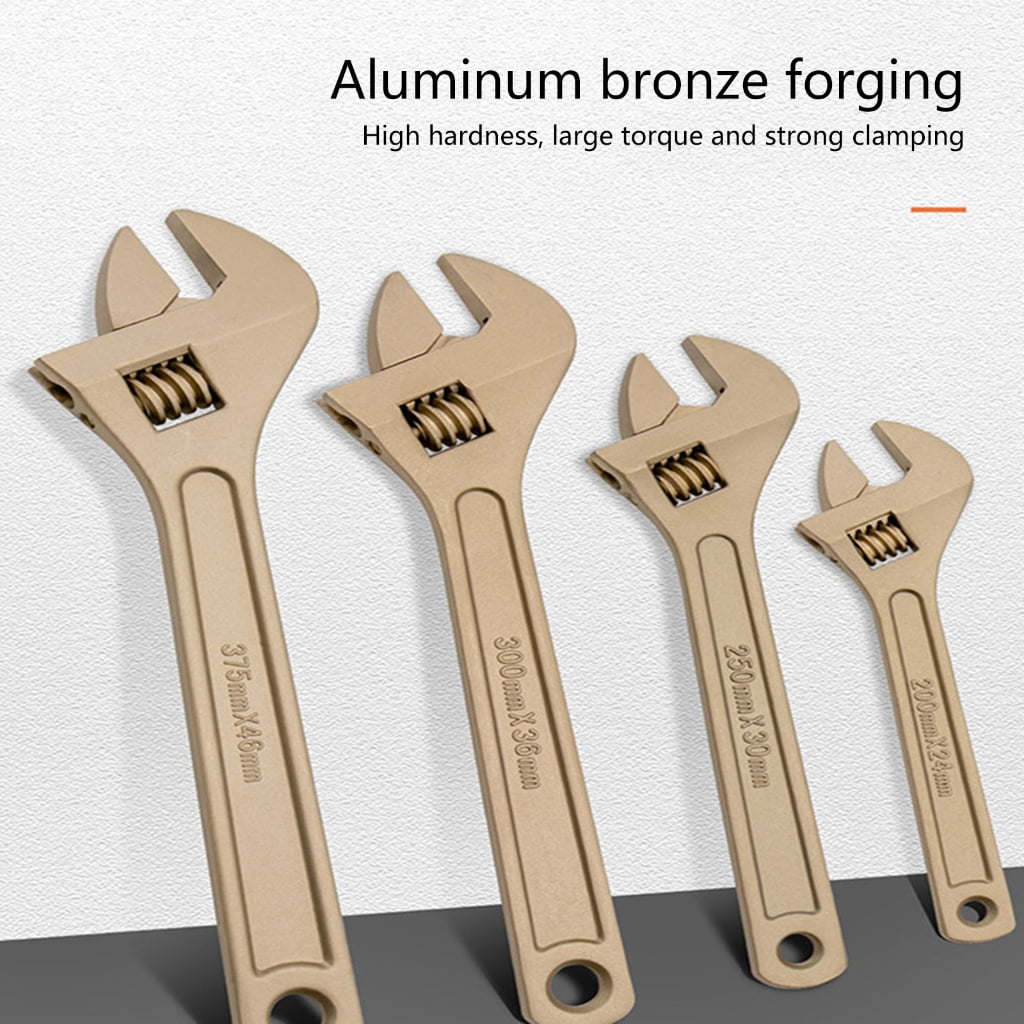 Aluminum Bronze NonSparking Adjustable Wrench for Hazardous Environment