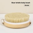 thumbnail image 5 of Body Dry Brush Body Exfoliator Brush Body Scrubber Body Scrubber And Exfoliator Brush for Bath Skincare Remove Dirt Relaxing (Pig bristle brush), 5 of 7