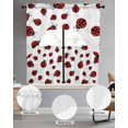 thumbnail image 2 of Cartoon Ladybug Swag Curtains for Living Room/Bedroom Windows, Funny Animals Dot Modern Simple Kitchen Curtains and Valances Set 36 Inch Length, Light Filtering Swags Valance Curtain Panels, 2 of 5