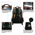 thumbnail image 4 of FORMRS Kids School Backpack Elementary Student Unisex Travel Bookbag with Reflective Stripes, Bright Colorful Flowers Pattern, 4 of 7
