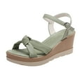 thumbnail image 1 of asddcavvf Women's Summer Fashion Platform Wedge Clasp Open Toed Sandals, 1 of 9