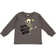 thumbnail image 3 of Inktastic Happy Halloween with Dancing Skeleton Boys or Girls Long Sleeve Toddler T-Shirt, 3 of 5
